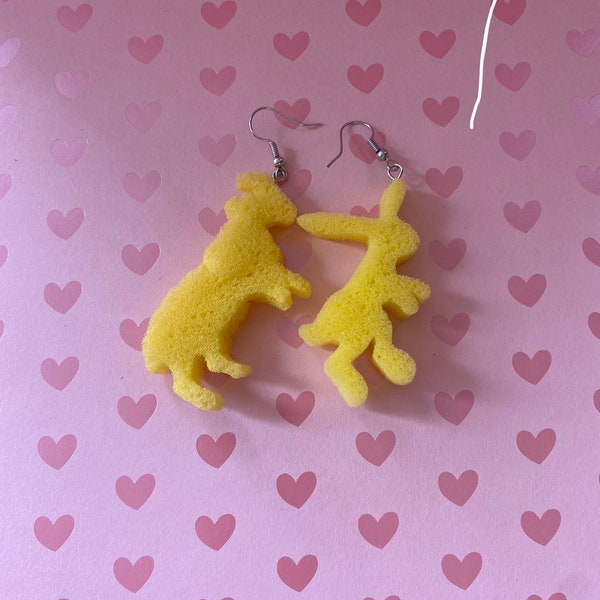 Dinosaur and farm animal foam capsule earrings