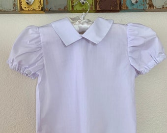 White Puff Sleeves Girls Blouse