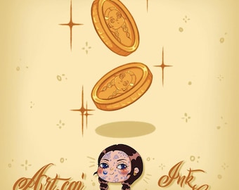 Moneta d'inchiostro/Segnalino tatuaggio jolly!