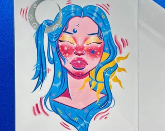 Stampa Sole Luna Ragazza 5x7