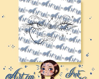 Moneta d'inchiostro/ Sagittario come occhi Download digitale