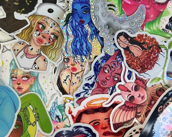 Pacchetto adesivi / 5 adesivi casuali / Adesivi in vinile assortiti