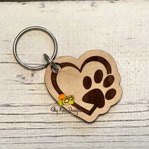 Paw Heart Key Chain