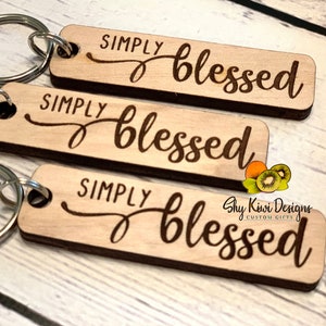 Simply Blessed Key Chain