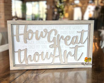 How Great Thou Art Farmhouse Hymn Sign
