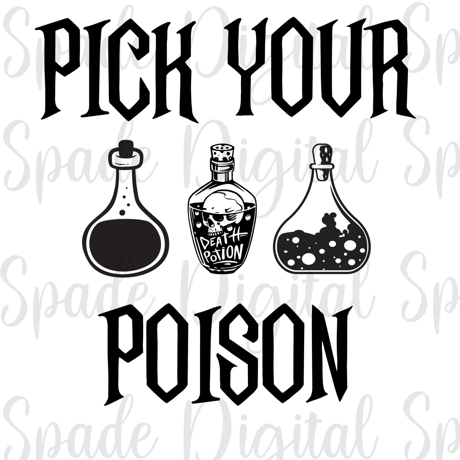 Pick Your Poison Svg Png Dxf Jpg Halloween Svg Etsy