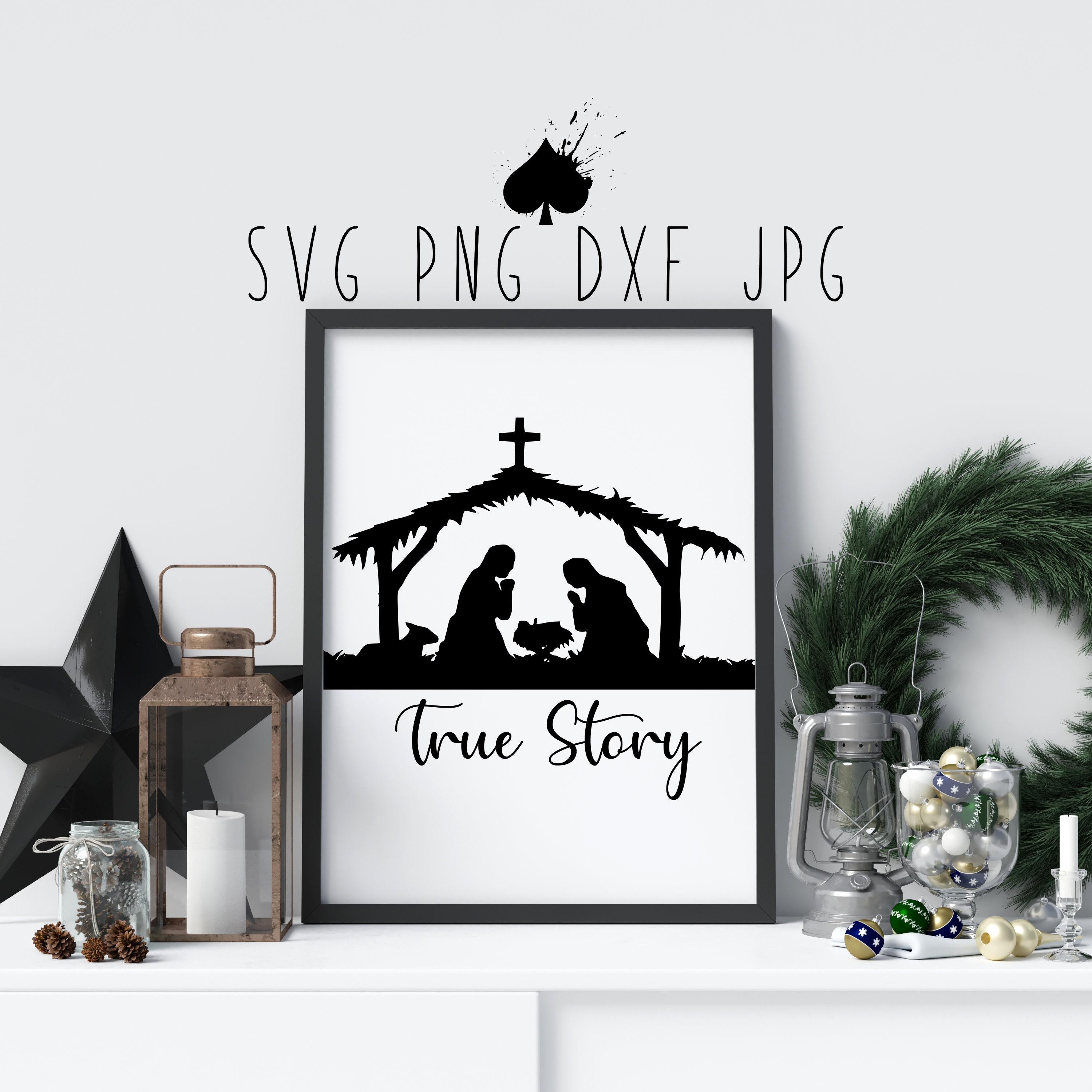 True Story SVG Christmas Svg Png Dxf Jpg Manger Svg  Etsy