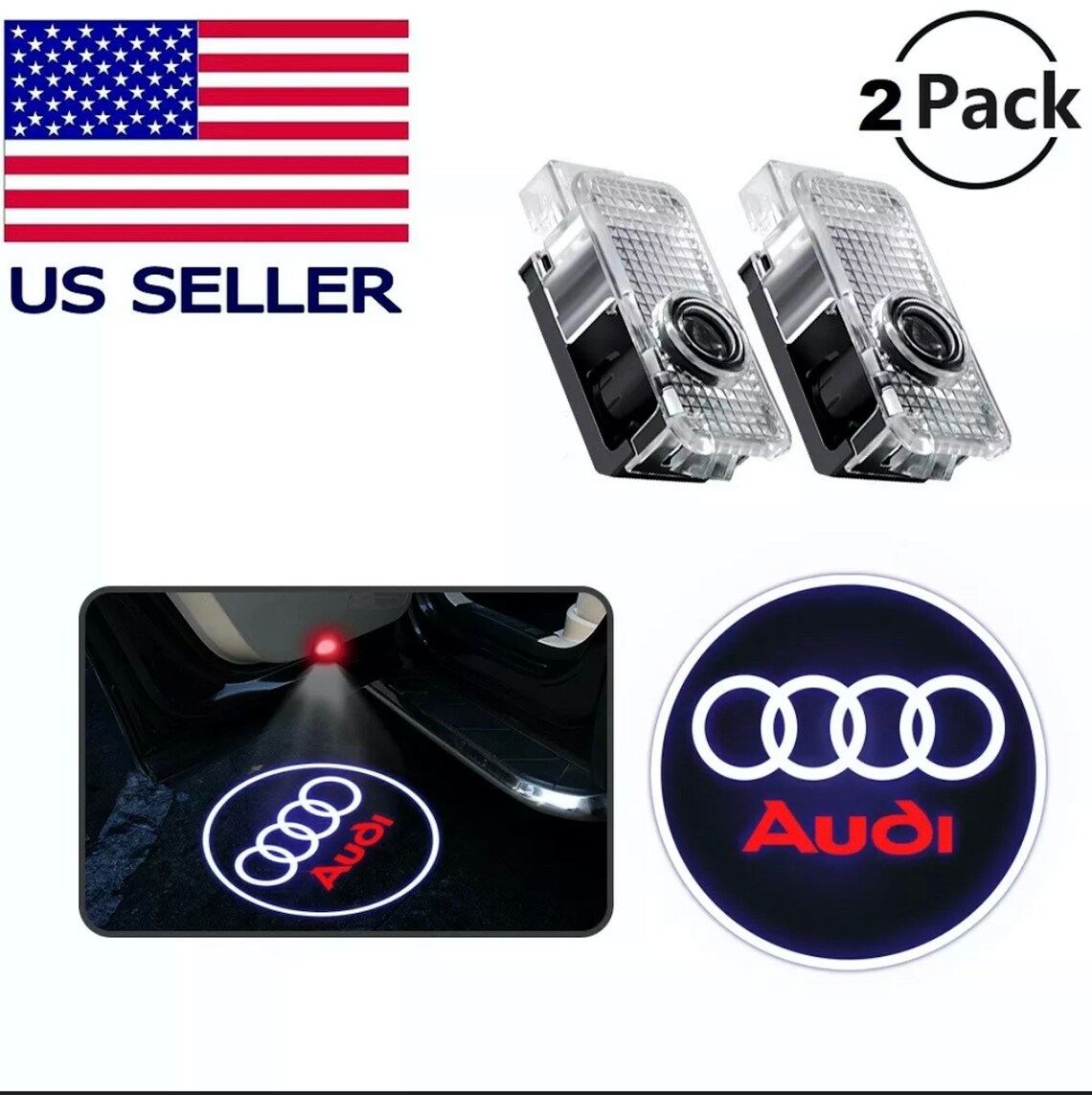 2pcs4pcs Audi Door Lights With Logo Door LED Lights Etsy
