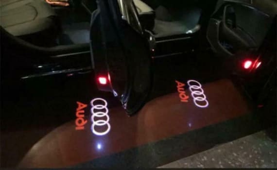 Audi S7 4Pcs LED Light 3D Logo Projector Emblem Ghost Shadow Door Welcome Light 