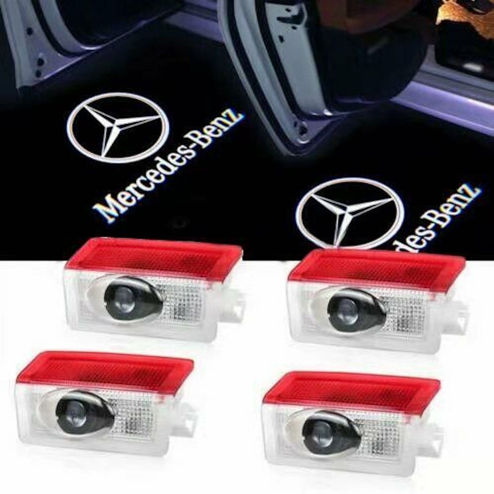 2Pcs4Pcs Mercedes Benz door lights with logo Door LED Etsy