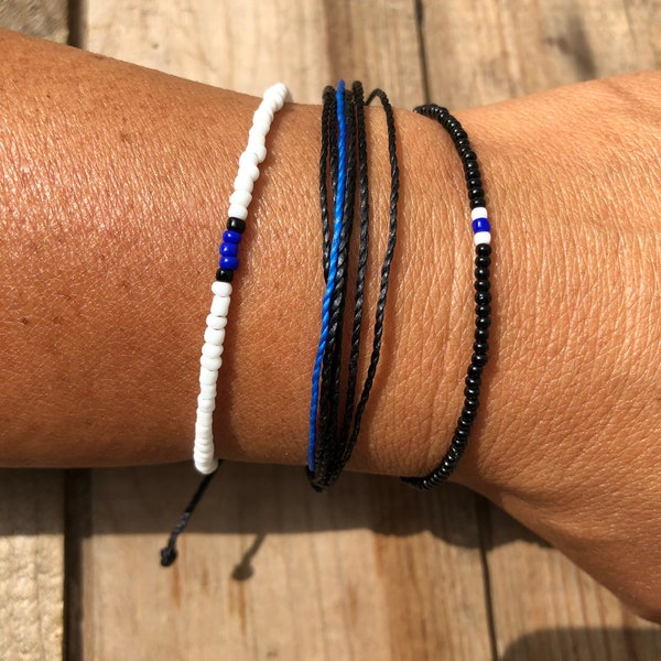 Thin Blue Line bracelet