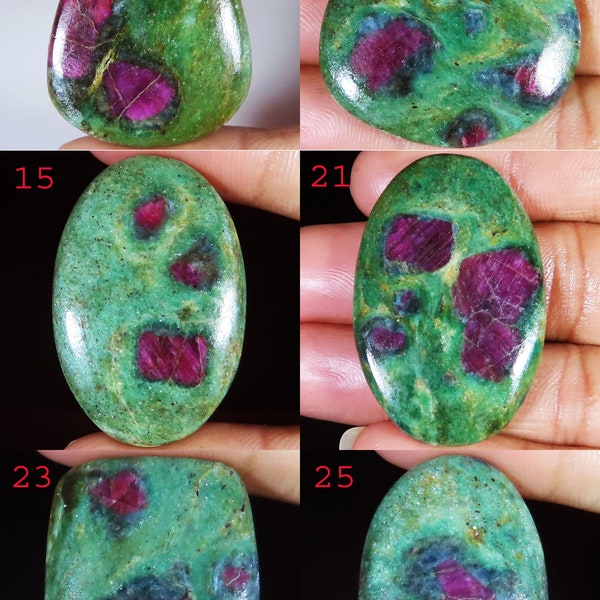 100% Natural Ruby Fuchsite Cabochon Loose Gemstones Variations OP108-104