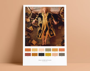 Only Lovers Left Alive Colour Palette Print / Cinetone Alternative Poster / Movie Fan Gift, A4 or A3 Sized