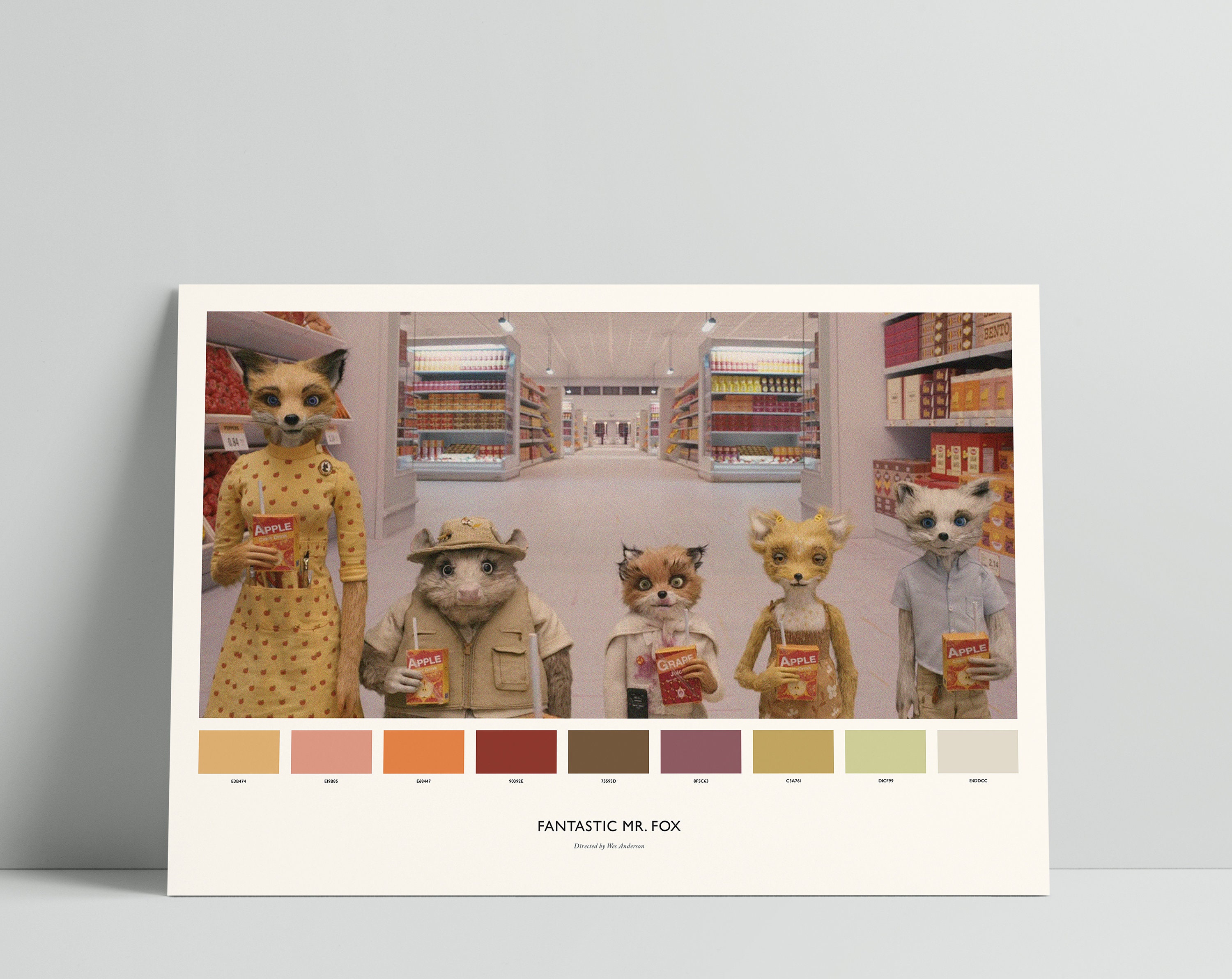 Fantastic Mr Fox Colour Palette Print Cinetone Alternative Etsy