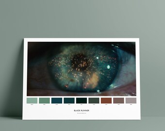 Blade Runner Colour Palette Print / Cinetone Alternative Poster / Movie Fan Gift, A4 or A3 Sized