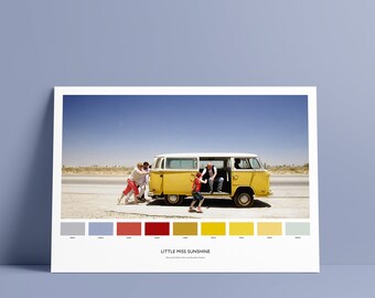 Little Miss Sunshine Colour Palette Print / Cinetone Alternative Poster / Movie Fan Gift, A4 or A3 Sized