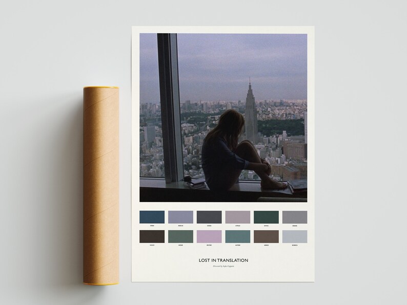 Lost In Translation Colour Palette Print Cinetone Alternative Poster Movie Fan Gift A4 or A3 Sized