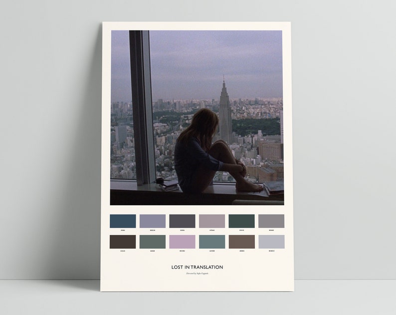Lost In Translation Colour Palette Print Cinetone Alternative Poster Movie Fan Gift A4 or A3 Sized