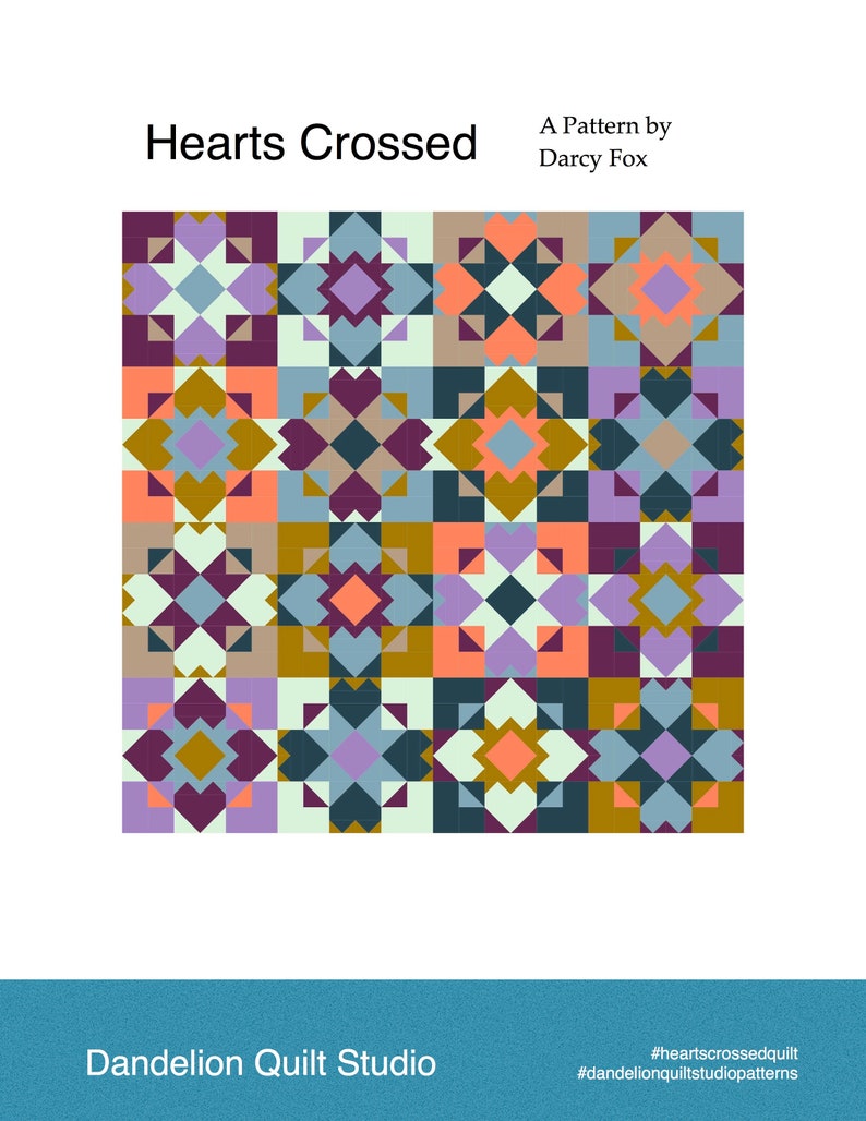 Hearts Crossed Quilt Pattern Etsy