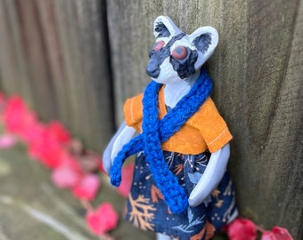 Rachael raccoon 6" art doll