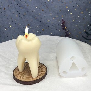 3D tooth candle mold, tooth mold, plaster tooth making, teeth handmade soap mold, body mold, organ mold, diy candle aromatherapy, mouth mold