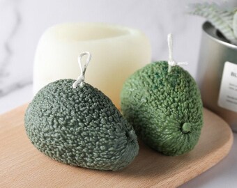 Materiale in silicone avocado 3D aromaterapia a mano candela muffa a mano