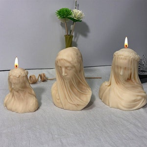 Garland veiled girl candle mold, European-style body mold, goddess mold, handmade portrait candle mold, diy scented candle, gypsum ornaments