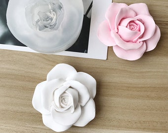 3D rose silicone material aromatherapy handmade candle mold-rose handmade soap mold