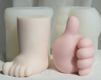 Bigfoot candle molds, body silicone molds, weird candle molds, scented candles, candle making molds, plaster foot molds drip gel ornaments