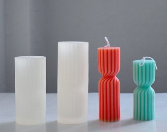 Round spiral striped cylinder mould,hourglass candle mould,twisted candle mould,scented candle mould,candle making mould,plaster ornaments