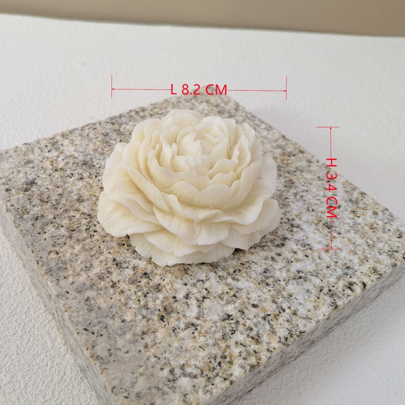 Stampo per candele di peonia da 15 cm, stampo di fiori di peonia di simulazione, materiale in silicone, candela per aromaterapia, stampo per sapone fatto a mano, strumenti di cottura, decorazioni per la casa Small