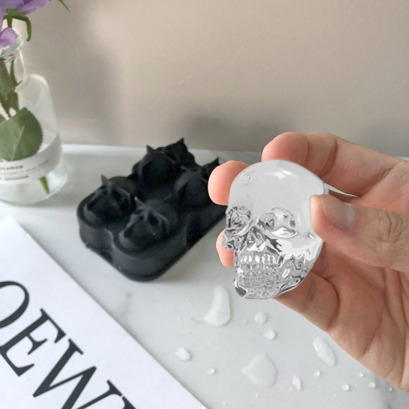 Extra Large 3D Skull Ice Cube Mold Silicone Ice Molds for Whiskey Skull Ice  Cube 711181281194