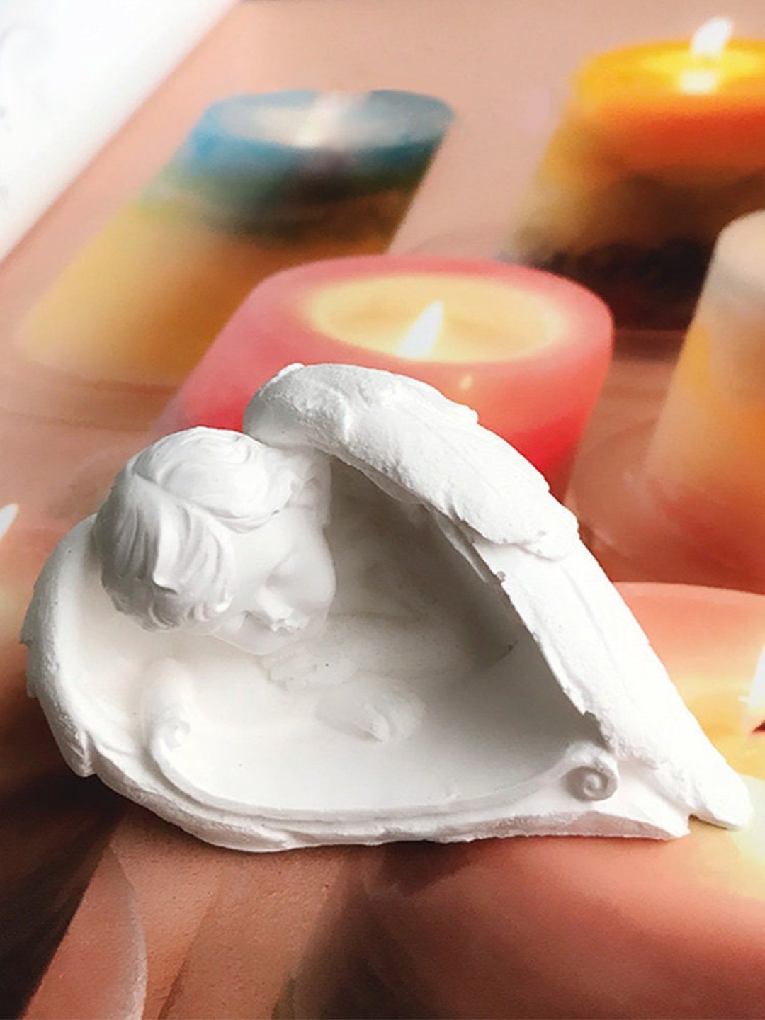 Sleeping Angel Candle Mold Angel Wings Angel Baby Mold DIY Etsy
