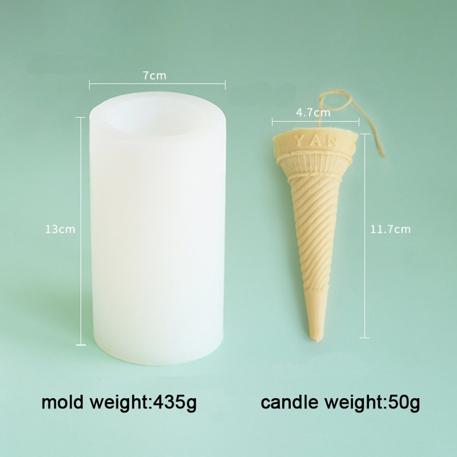 Cone Mold Ice Cream Cone Mold DIY Dessert Mold Aromatherapy Etsy