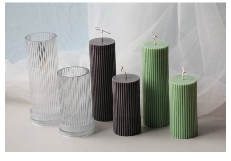 Cylinder Candle Molds Rattan Flowers Silicone Candle - Temu