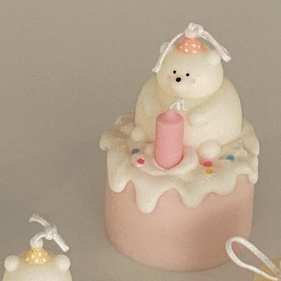 Little Bear Candle Mold Handmade Creative Silicone Decoration Cake Baking Silicone  Mold - Temu