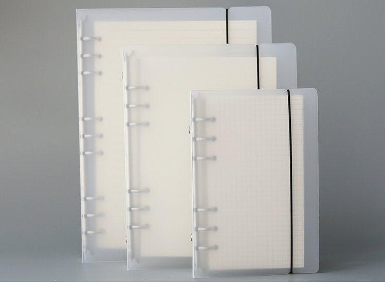 Ring binder notebook coverremovable transparent matte shell Etsy