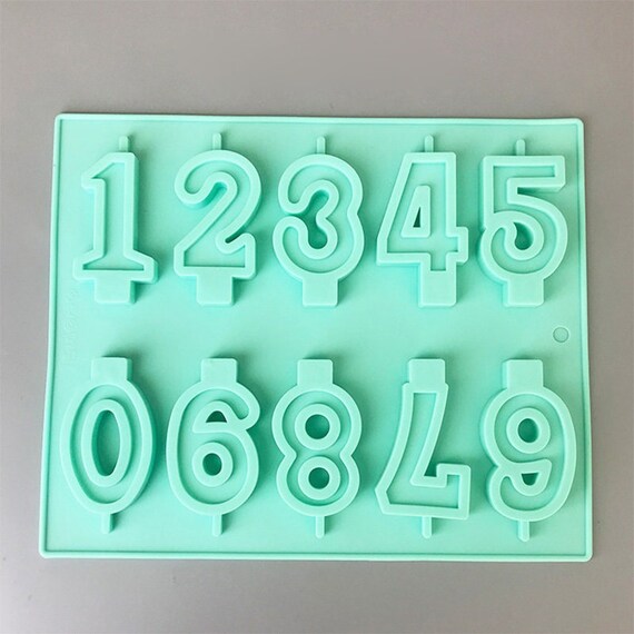 Digital Candles Number Mold Baking Tools DIY Birthday Etsy