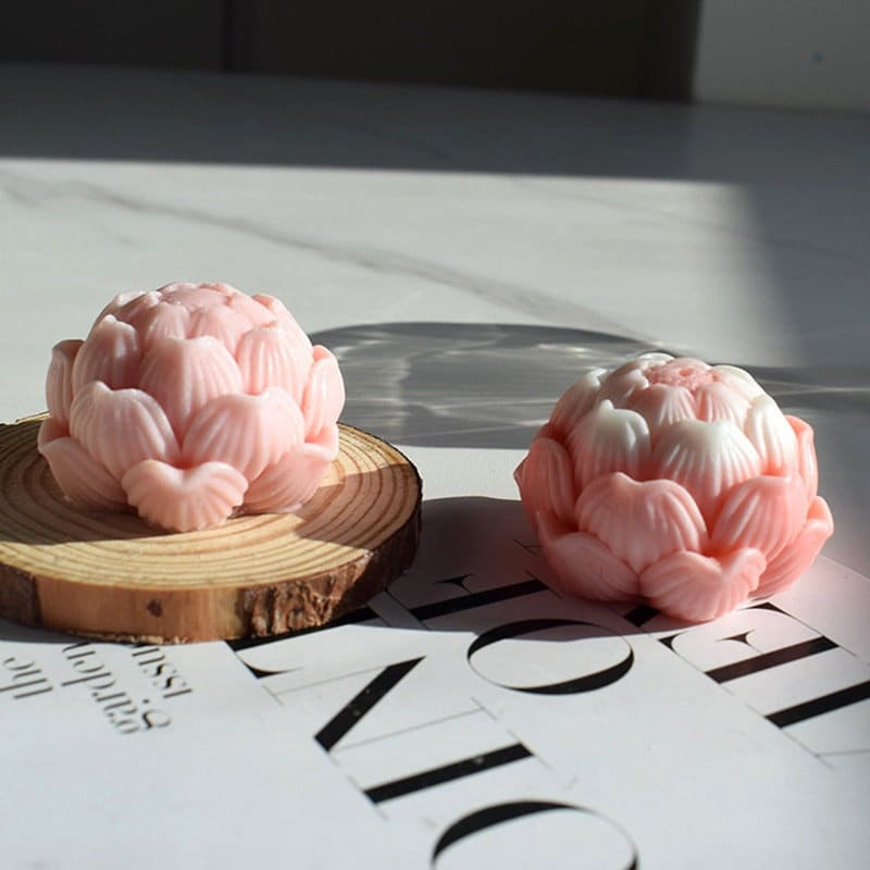 3D silicone Lotus flower candle mold - lotus soap resin mold - homemad –  The Handmade Charm