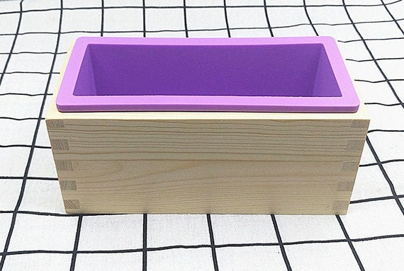 Large Rectangle Silicone Soap Mold Wooden Box with Lid Handmade Form Soap  Making Tools DIY Cake Toast Loaf Baking Mould Supplies