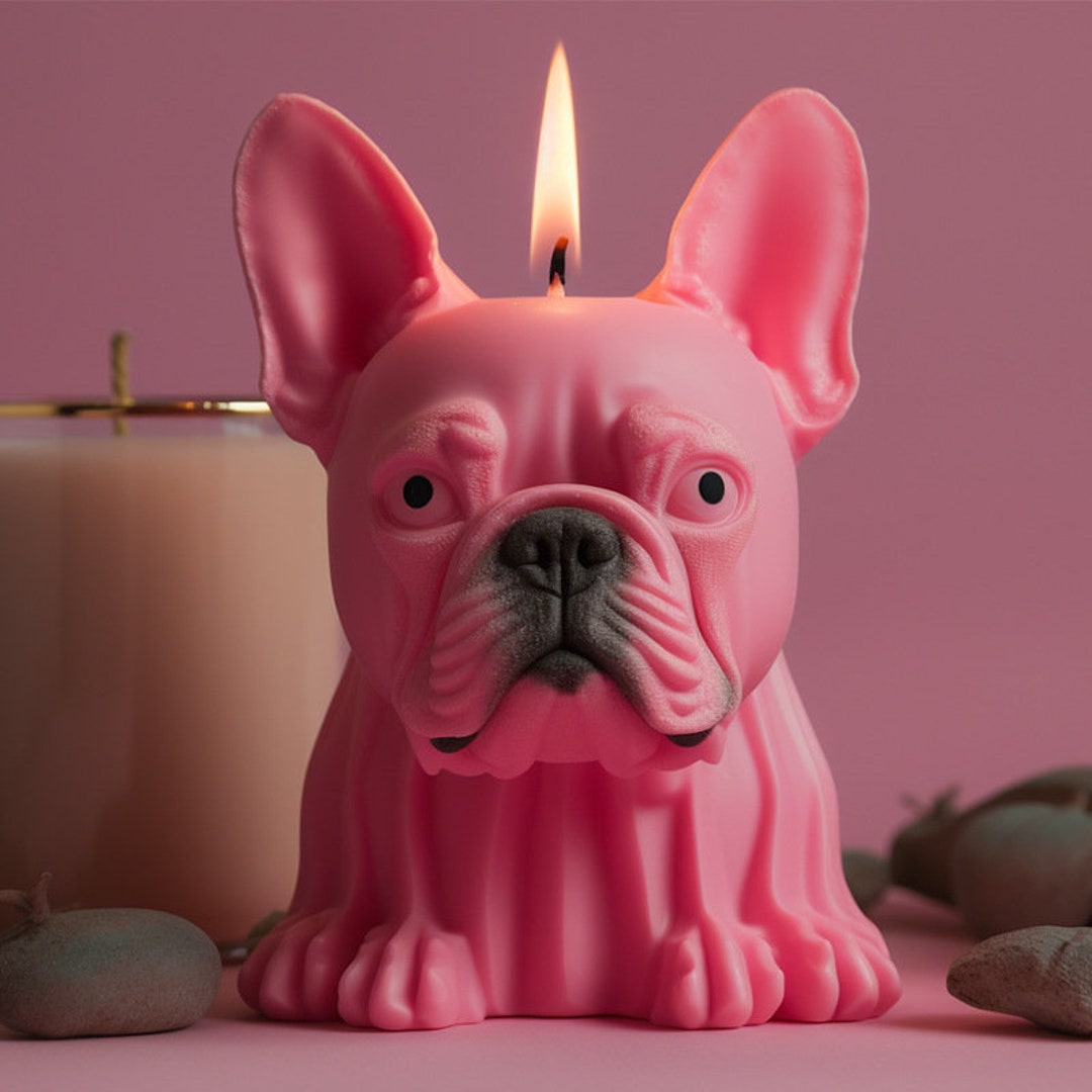 3D Sitting Dog Candle Mold, Shaggy Dog Mold, DIY Candle Aroma