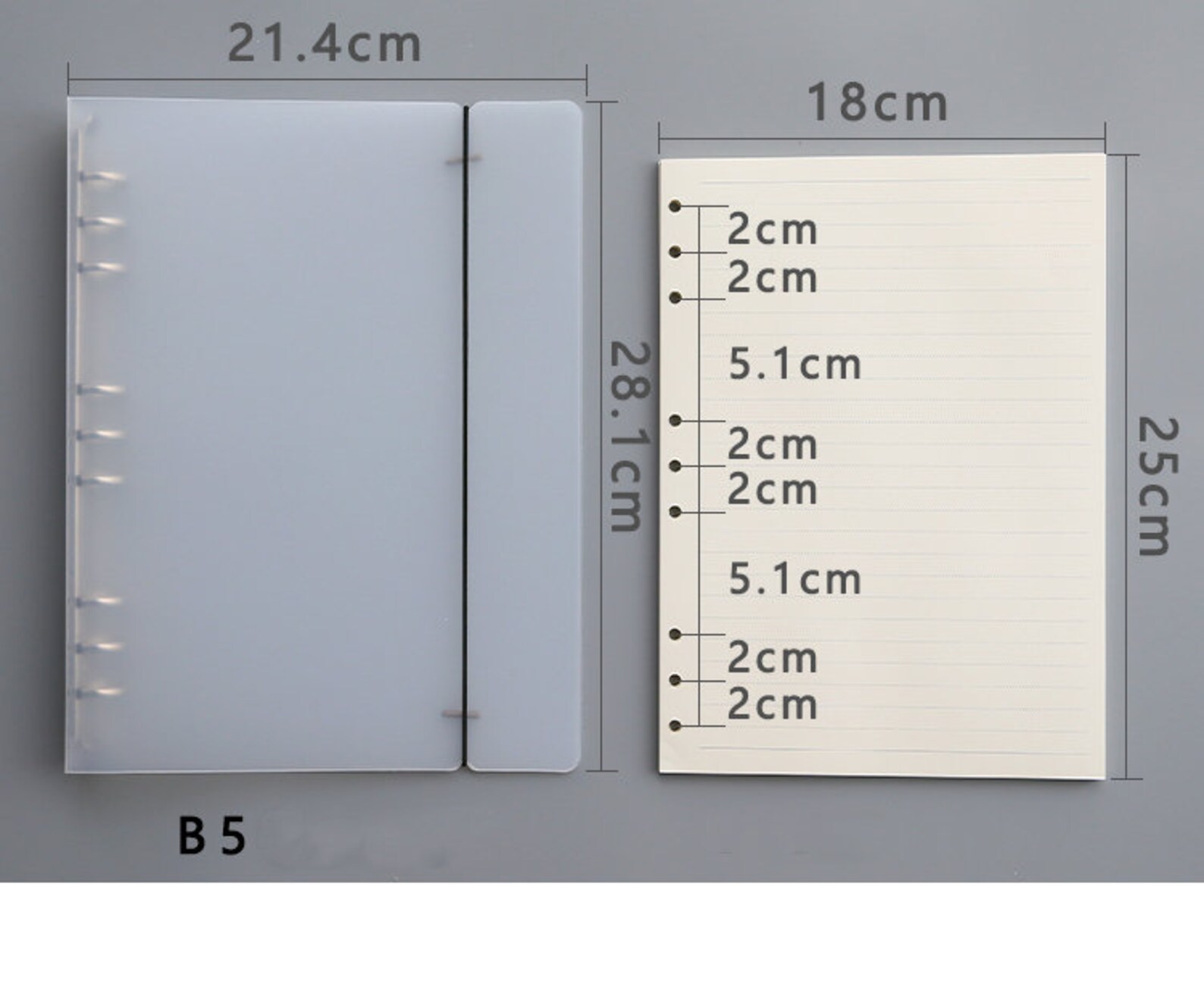 Ring Binder Notebook Coverremovable Transparent Matte Shell Etsy