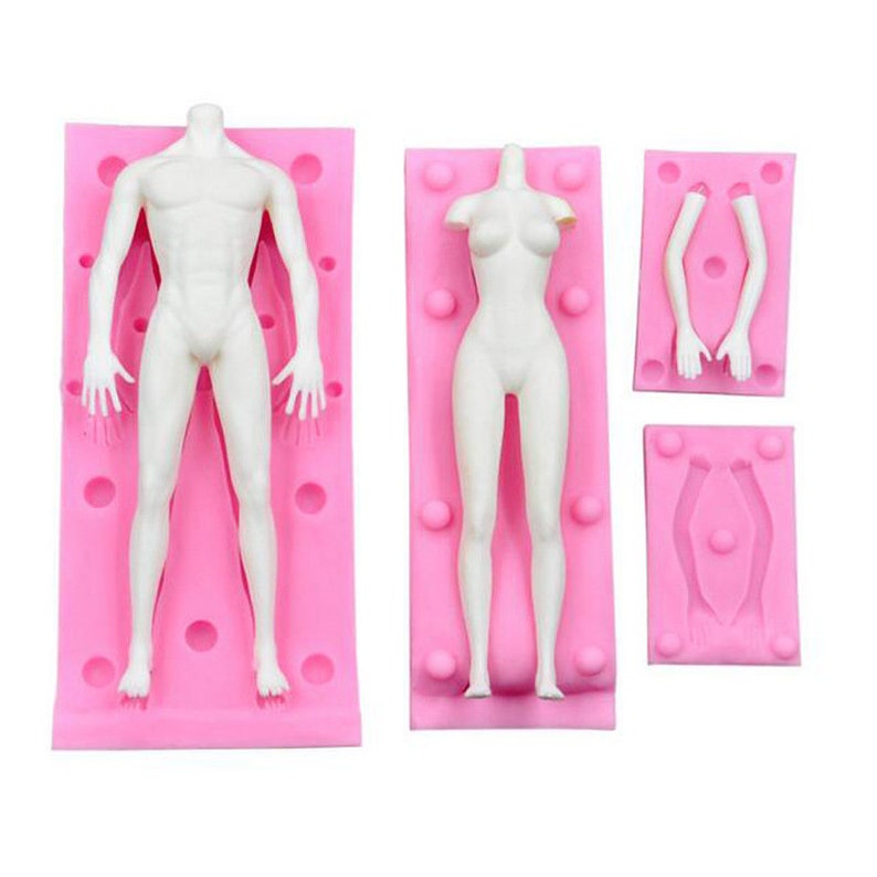 3D Doll Body Mold-Men and Women Body Mold-Food Grade Material Baking Mould-Aromatherapy plaster Tools-Epoxy Mold-Clay Body mold
