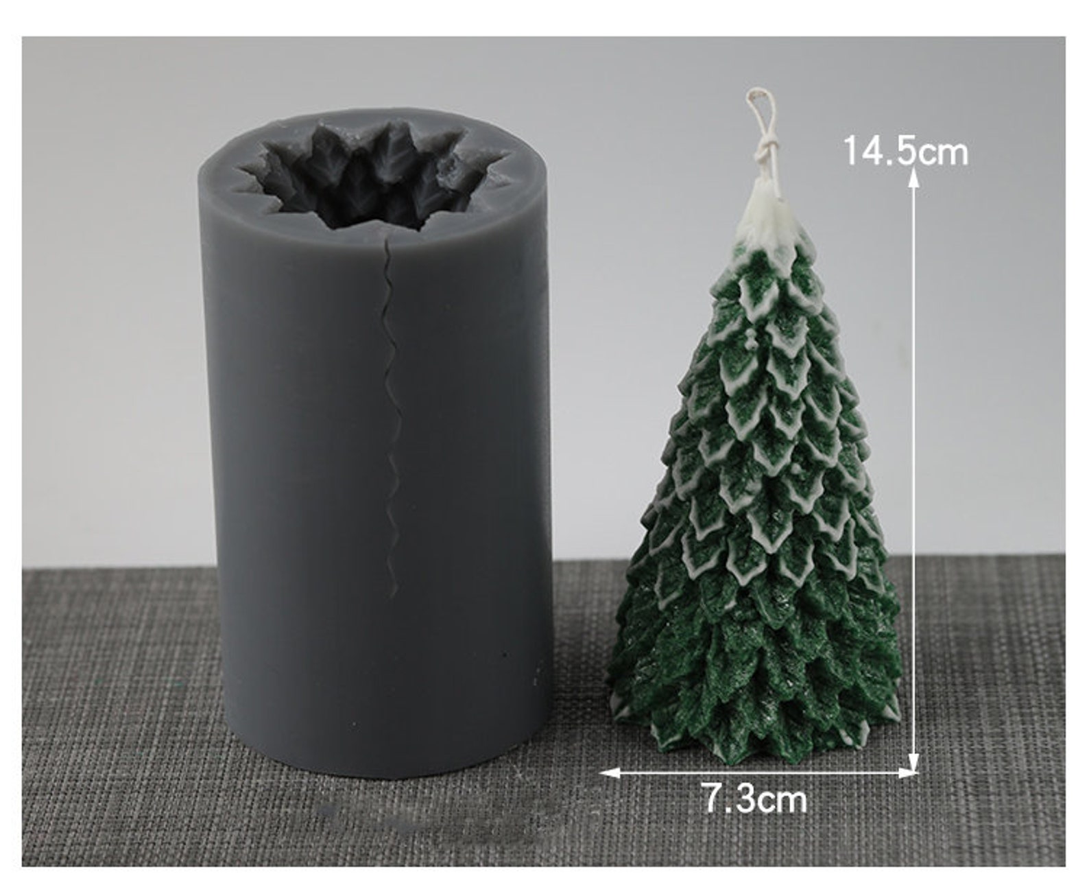 New Large Christmas Tree Candle Moldchristams Trees Silicone Etsy