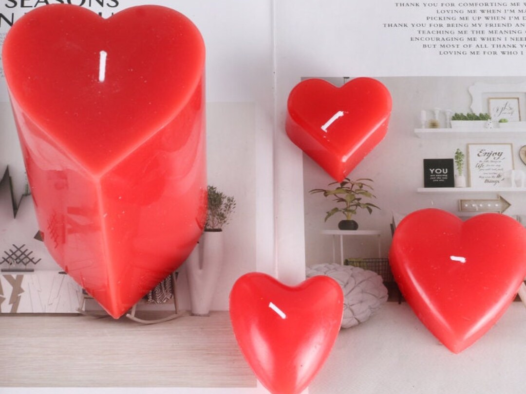 Heart Column Candle Mold Heart Candle Moldtransparent Etsy