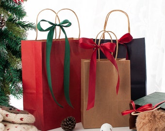 Sacs fourre-tout en papier personnalisés-Sacs de Noël en papier avec anse