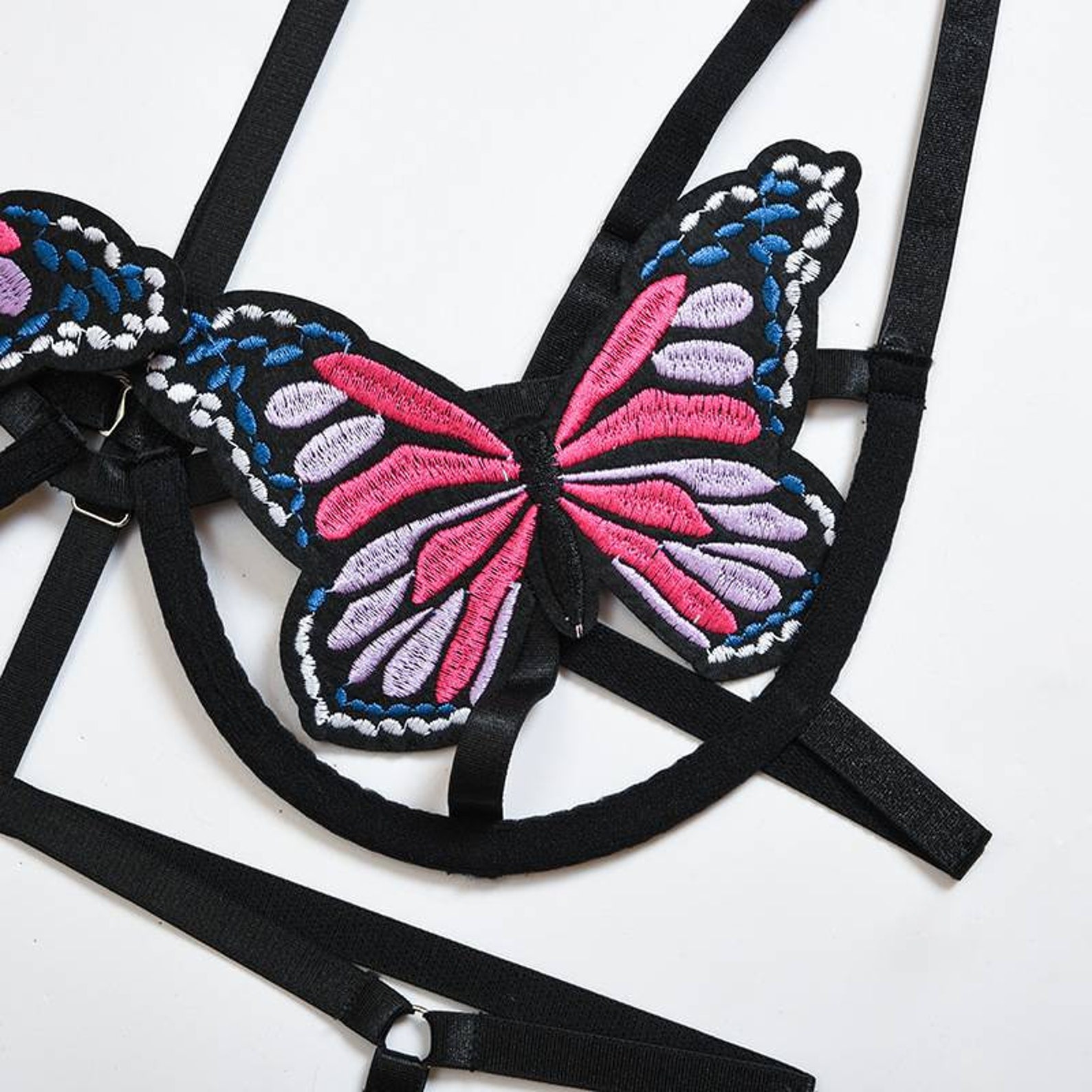 Butterfly Bra Set Exotic Lingerie Exotic Dancewear Stripper Etsy