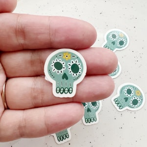 Skull Sticker - Skull - Sticker - Vinyl - Teal Skull Sticker