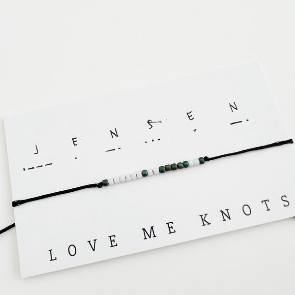 CUSTOM Dainty Bracelet - Morse Code - Customized Bracelet –Name/Word – Beaded Bracelet - Best Friend - Personalized - Bridesmaid Gift