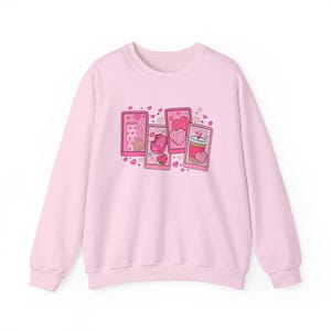 Valentine&#39;s Card Unisex Sweatshirt, Love Gift, Romantic Crewneck Sweater, Heart Sweater, Valentine&#39;s Day Sweater